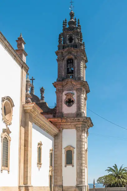 Photo of Beautiful Shrine of Our Lady of Remedies in Lamego, Portugal. The sight is a major pilgrimage church in the country, popular with tourists for its amazing baroque architecture.