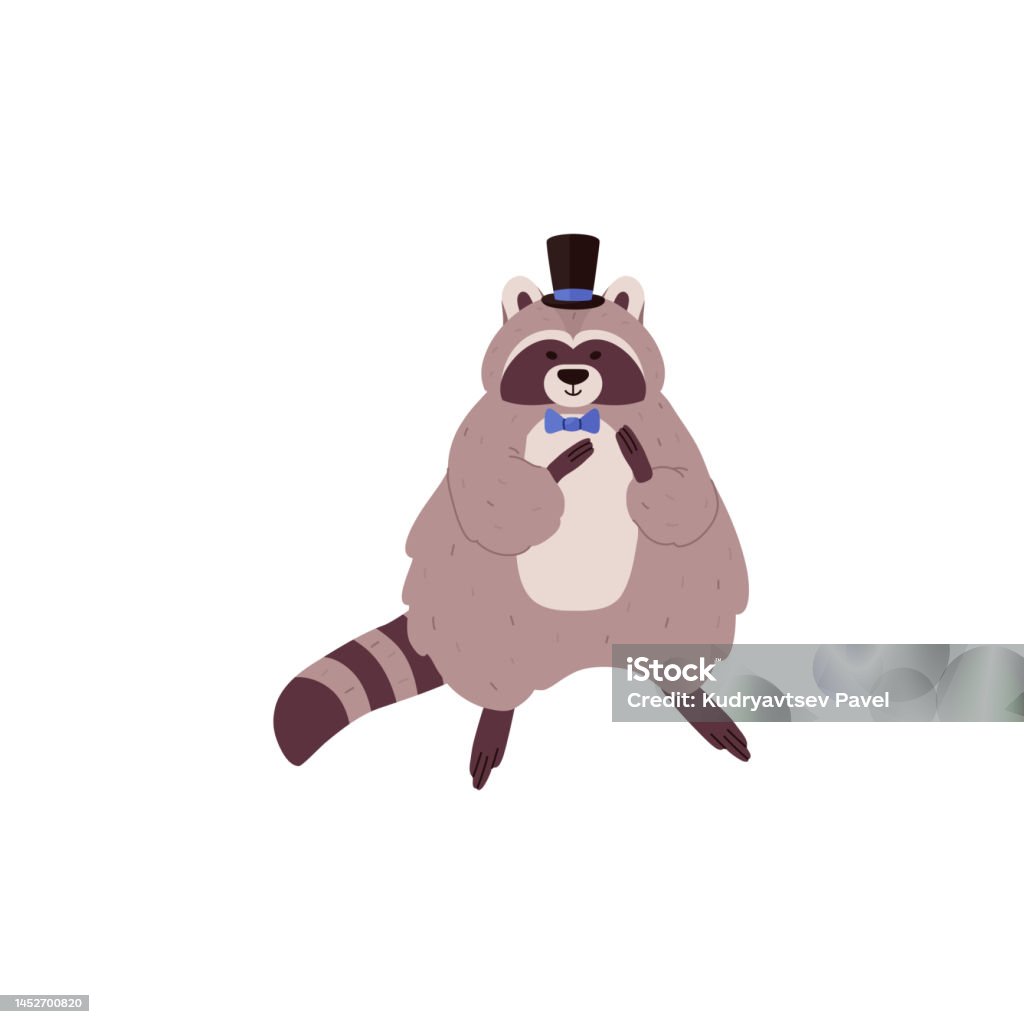 Ilustración de Divertido Mapache Con Sombrero Y Pajarita Ilustración Vectorial Plana De Dibujos Animados Aislada Sobre Fondo Blanco Lindo Dibujo De Animales Para Diseños Infantiles y más Vectores Libres de Derechos de Ilustración de Divertido Mapache Con Sombrero Y Pajarita Ilustración Vectorial Plana De Dibujos Animados Aislada Sobre Fondo Blanco Lindo Dibujo De Animales Para Diseños Infantiles y más Vectores Libres de Derechos de