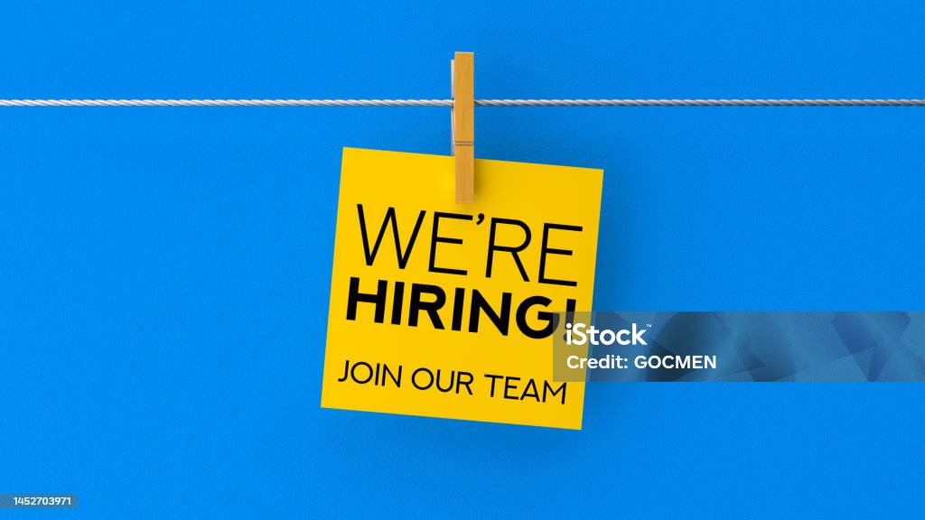 We're Hiring Join Our Team Help Wanted Sign Stock Photo