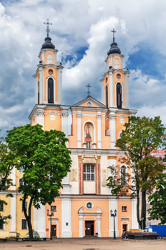 Church of St. Francis Xavier is located in the Old Town of Kaunas, Lithuania.