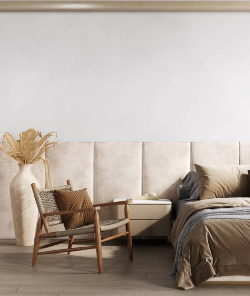 istock home interior, scandinavian style bedroom mock up, 3d rendering 1452713841