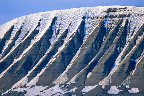Mountains with snow in the arctic