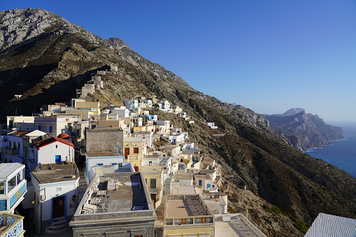 Remote Traditional Mountain Village Of Olympos, Karpathos