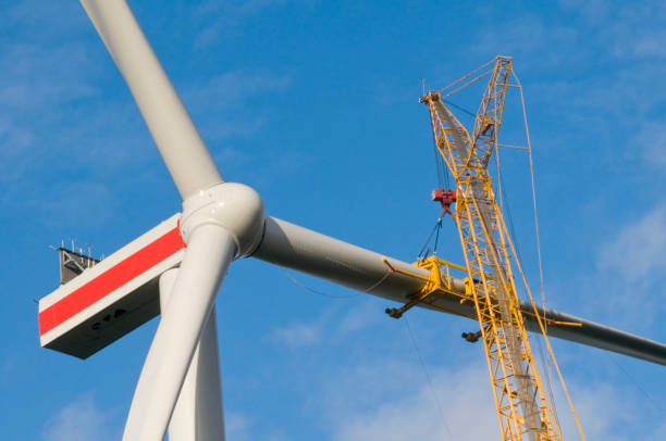 istock Mounting a rotor blade on a wind turbine 1452722073