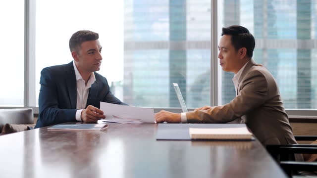 Businessman doing interview new hire