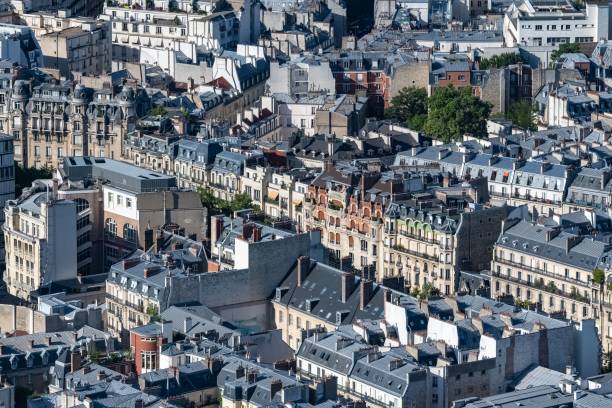 istock Paris, aerial view, ancient buildings 1452725433