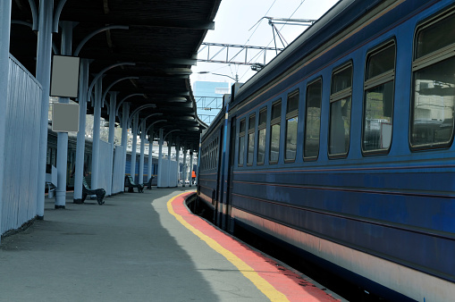 The commuter train station in  primorskiy kray serving Vladivostok in far eastern russia
