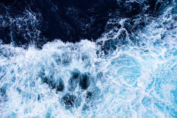 istock Drone image of ocean waves and spray 1452729509