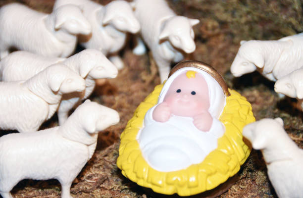 istock Baby Jesus and Sheep 1452731768