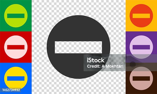 istock Prohibited and not allowed area icon set. 1452734932