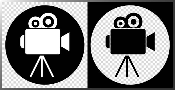 Cinema camera icon. Vector illustration in HD very easy to make edits. television camera stock illustrations