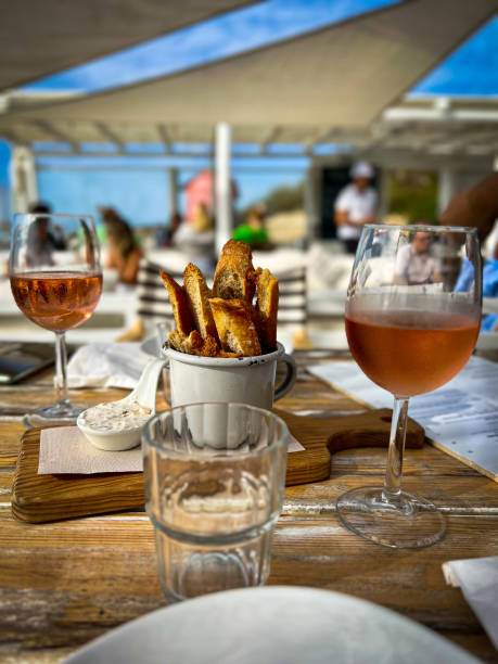 istock Personal perspective point of view sitting at a table on a beach terrace 1452736407