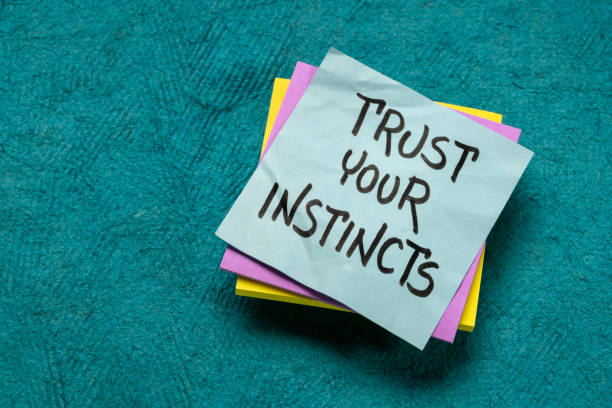 trust your instincts stock photo