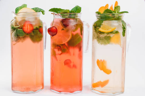 istock set with different fruits cocktails on white background 1452746825