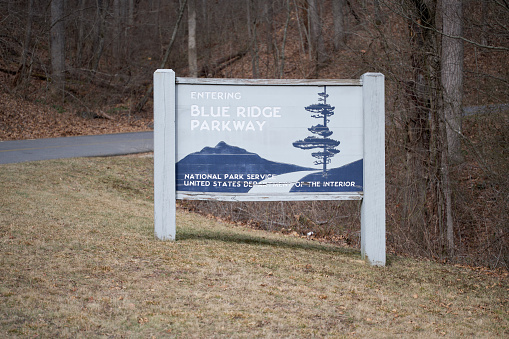 Blue Ridge Parkway and sign