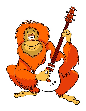 Animal Orangutan Music Clip Art Free Download