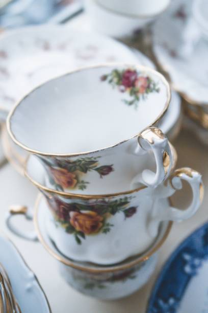 istock Vintage English bone china crockery 1452753998