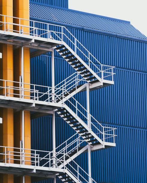 istock Exterior of a building with a stairway 1452755145