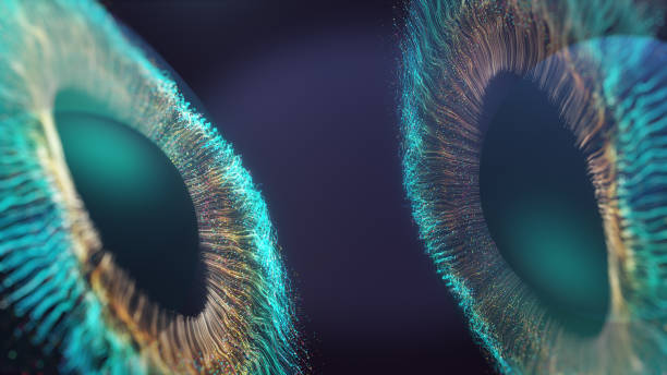 istock Futuristic Cyber Abstracy Eye Background 1452757380