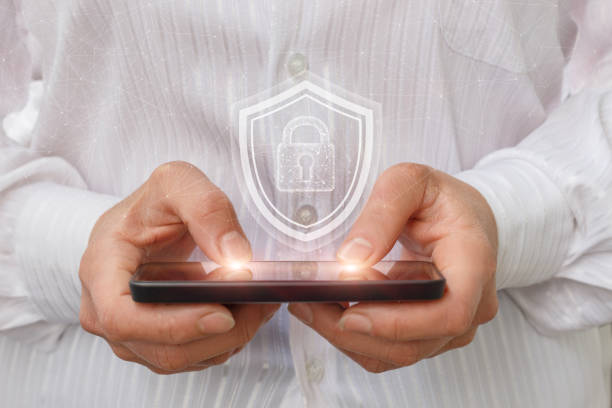 istock Concept of installing protection on mobile devices and a tablet. 1452757430