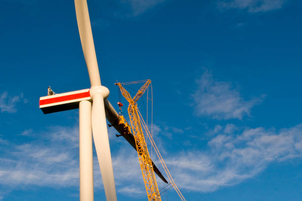 istock Mounting a rotor blade on a wind turbine 1452757458