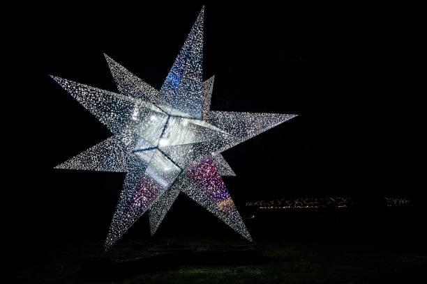 istock Image of a illuminated pointed star in Blenheim during Christmas 1452759674