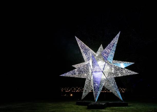 istock Image of a illuminated pointed star in Blenheim during Christmas 1452759675