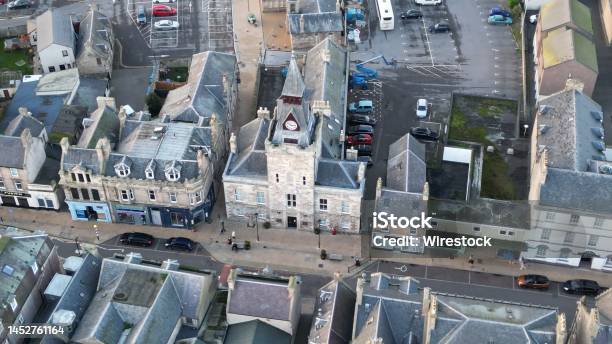 Aerial Shot Of Nairn Town In Scotland Stock Photo - Download Image Now - Scotland, Town, Nairn