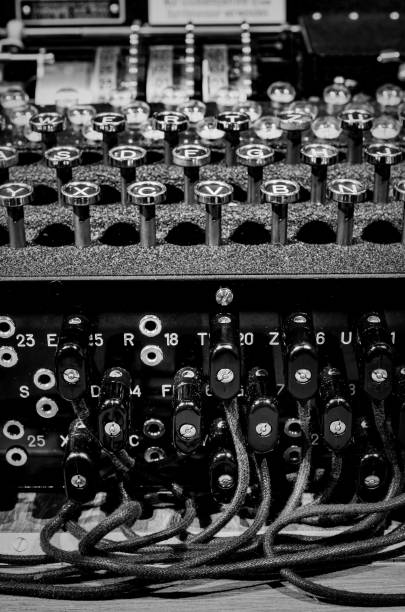 istock Plug board and keyboard from a World War 2 German Enigma machine 1452761201