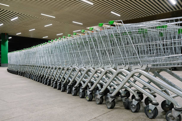 istock Lots of empty shopping carts 1452761890