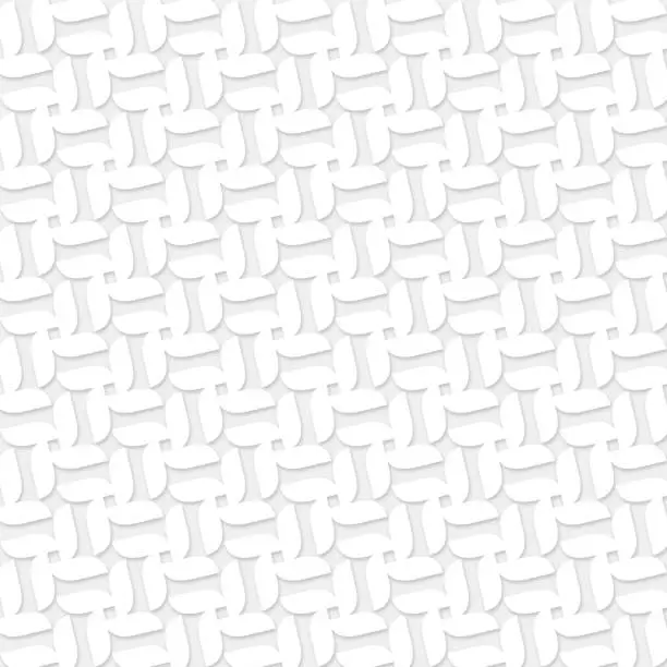 Vector illustration of Vector seamless pattern, leaf like shapes in symmetric pattern