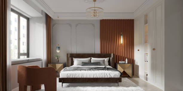 istock 3d render of luxury hotel room 1452763266