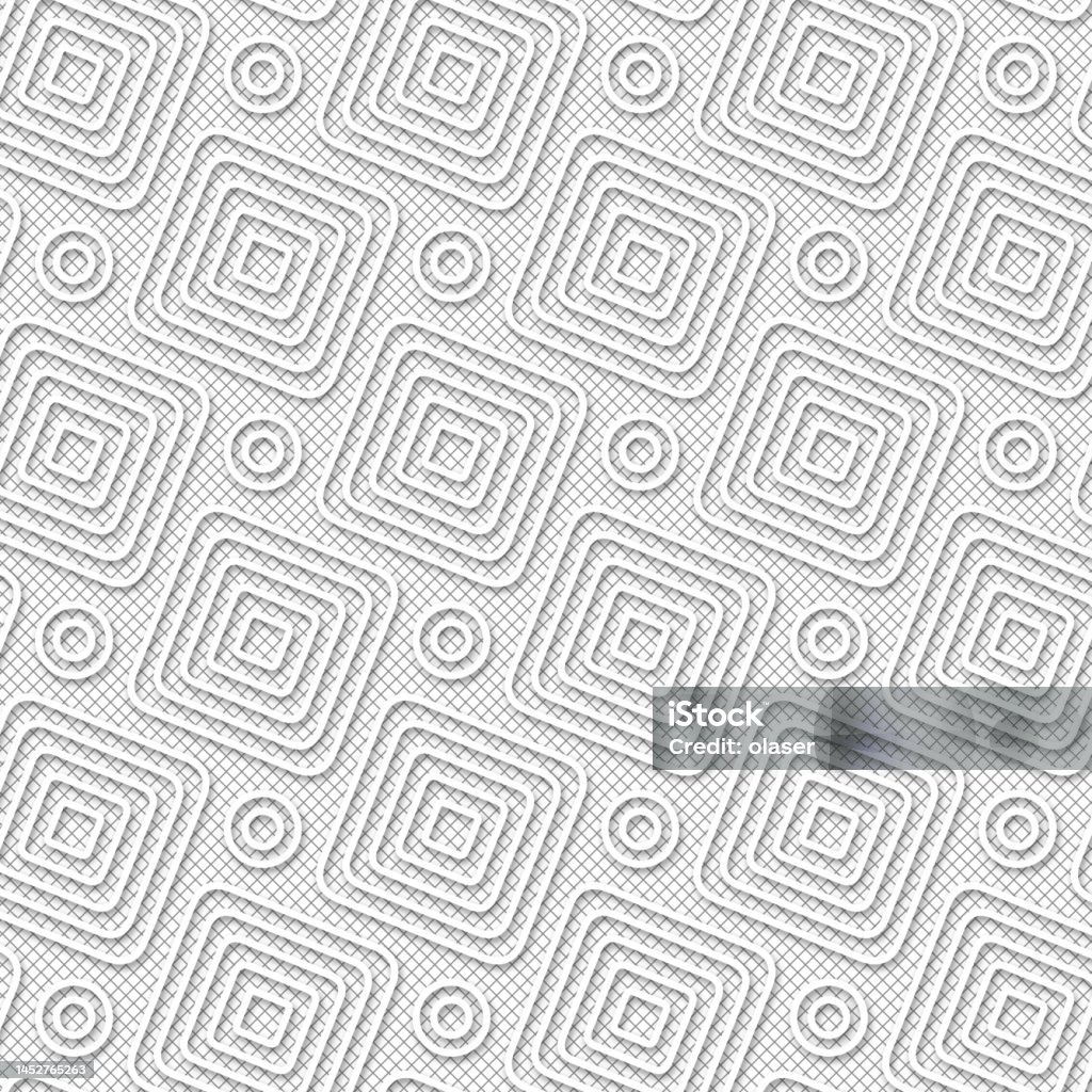 3d Rounded Squares In Squares And Circles In Circles With Shadows ...