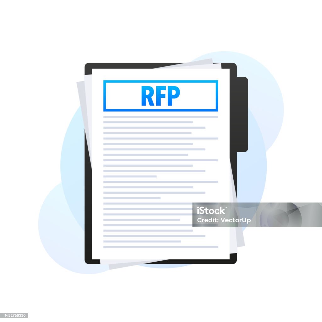 Rfp Request For Proposal Document Contract Vector Illustration Stock ...