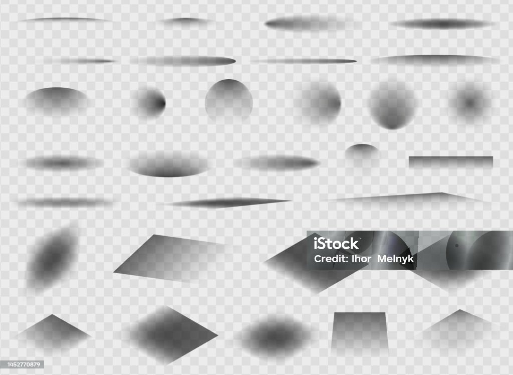 Shadow Selection. Sign Realistic Shadow Set Stock Illustration - Download Image Now - Abstract ...