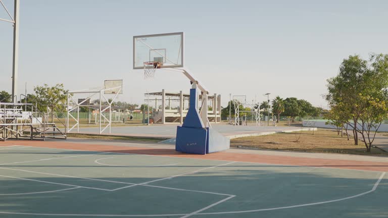 Basketball hoop at the sports court