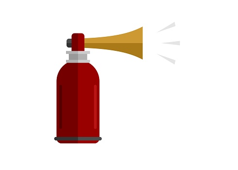 Simple flat illustration of an air horn.