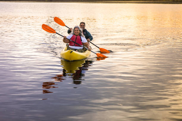 istock Senior Hispanic Couple Kayaking 1452776295