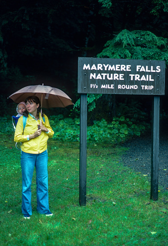 Olympic National Park - Marymere Falls Trailhead - 1979. Scanned from Kodachrome 25 slide.