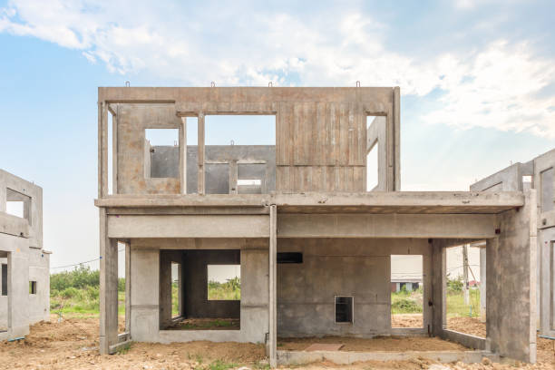 istock construction residential new house with prefabrication system in progress at building site 1452787636