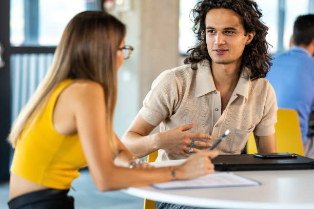 istock Coworkers briefing for new ideas 1452788518