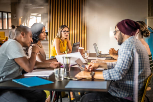 istock Woman leading the meeting 1452788520