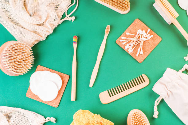 istock Zero waste concept.Ecological tableware made of natural materials.Life without Plastic.Wooden and paper tableware for meals.wooden cutlery.Eco friendly disposable tableware.Recycling concept.Close up. 1452788567