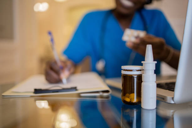 istock Female doctor making video call 1452789922