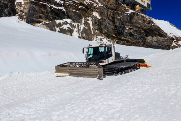istock Snowcat, machine for snow removal, preparation ski trails, snow groomer 1452796806