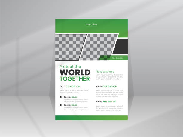 istock Protect the World Nature Flyer template with photo 1452798085