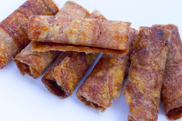 istock Sun dried banana roll snacks 1452798931