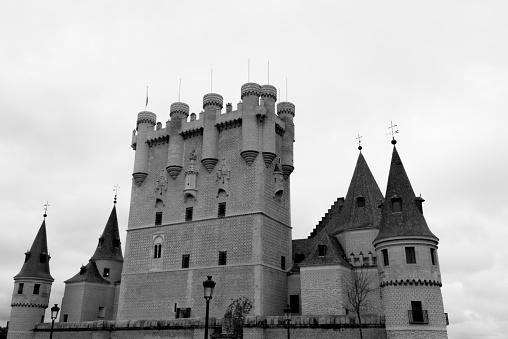 The Alcazar of Segovia, dating from the early 12th century, is one of the most famous medieval castles in the world and one of the most visited monuments in Spain. Twenty-two kings have passed through its rooms, as well as some of the most prominent figures in history. Spain.
