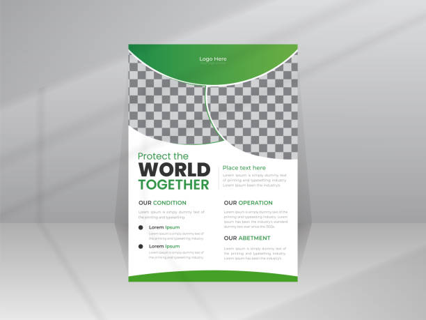 istock Protect the World Nature Flyer template with photo 1452803083