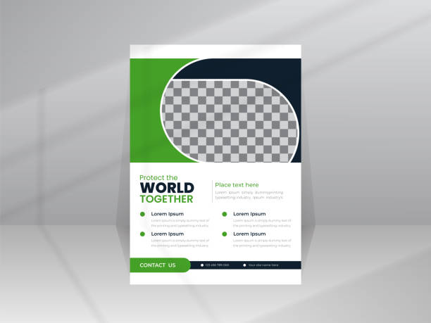 istock Protect the World Nature Flyer template with photo 1452803108
